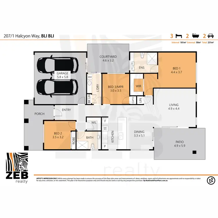 Floorplan of Homely house listing, 207/1 Halcyon Way, Bli Bli QLD 4560