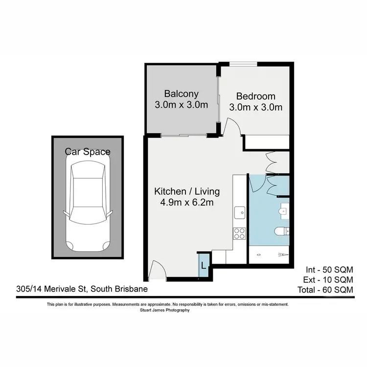 Floorplan of Homely apartment listing, 305/14 Merivale Street, South Brisbane QLD 4101