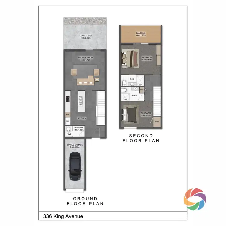 Floorplan of Homely townhouse listing, 65/336 KING Avenue, Durack QLD 4077