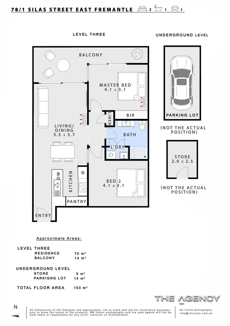 Floorplan of Homely apartment listing, 78/1 Silas Street, East Fremantle WA 6158