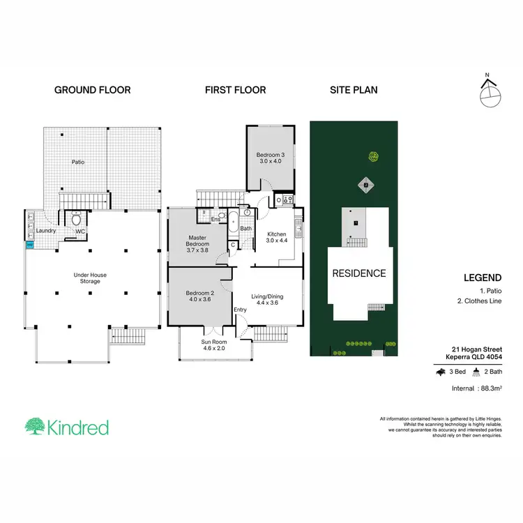 Floorplan of Homely house listing, 21 Hogan Street, Keperra QLD 4054