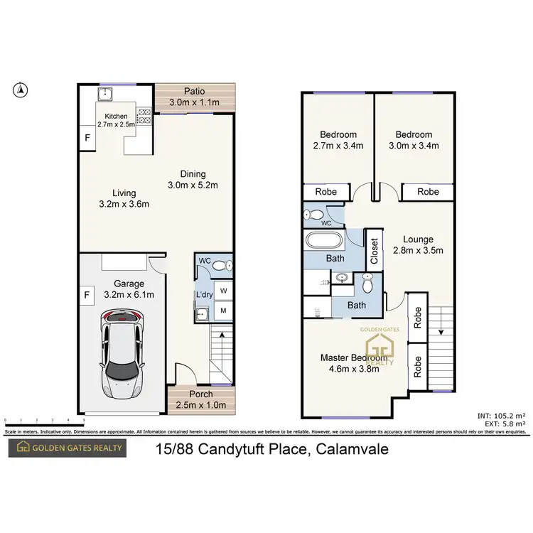Floorplan of Homely townhouse listing, 15/88 Candytuft Place, Calamvale QLD 4116