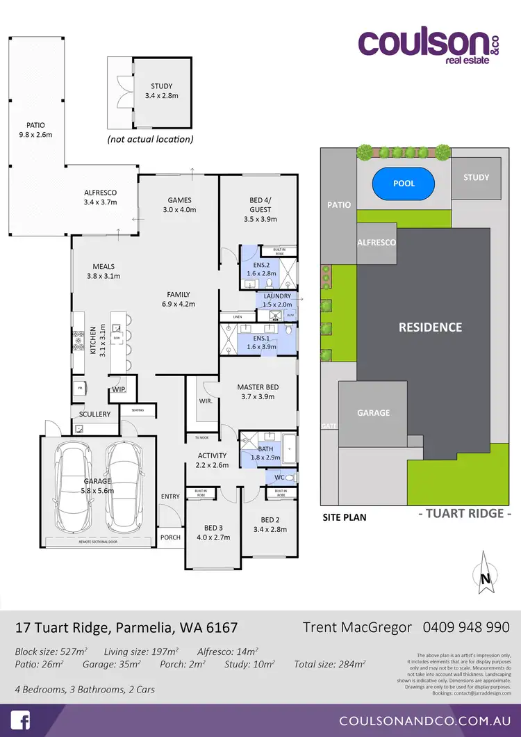 Floorplan of Homely house listing, 17 Tuart Ridge, Parmelia WA 6167