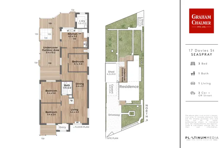 Floorplan of Homely house listing, 17 Davies Street, Seaspray VIC 3851