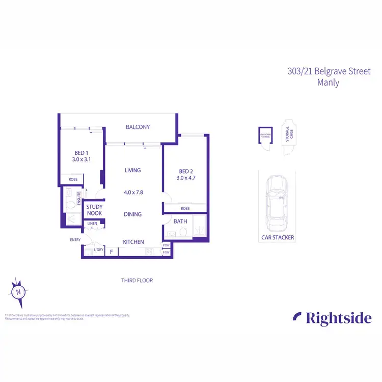 Floorplan of Homely apartment listing, 303/13 Whistler Street, Manly NSW 2095