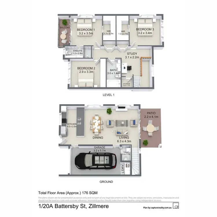 Floorplan of Homely townhouse listing, 1/20a Battersby Street, Zillmere QLD 4034