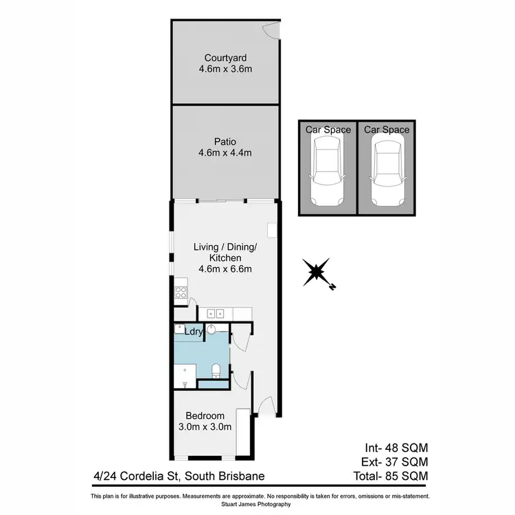 Floorplan of Homely apartment listing, 4/24 Cordelia Street, South Brisbane QLD 4101