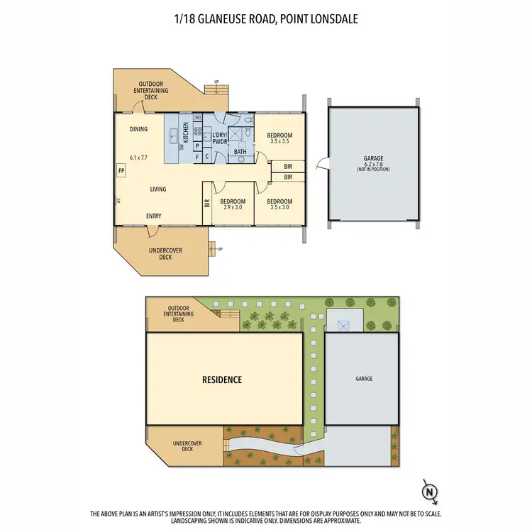 Floorplan of Homely townhouse listing, 1/18 Glaneuse Road, Point Lonsdale VIC 3225