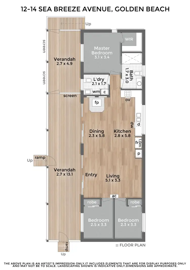Floorplan of Homely house listing, 12 Sea Breeze Avenue, Golden Beach VIC 3851