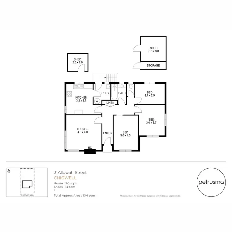 Floorplan of Homely house listing, 3 Allowah Street, Chigwell TAS 7011