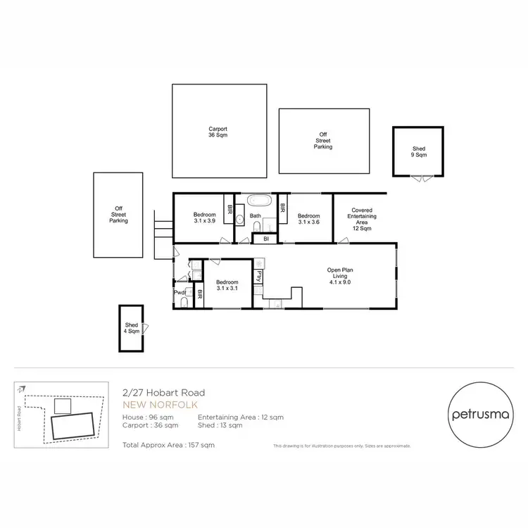 Floorplan of Homely house listing, 2/27 Hobart Road, New Norfolk TAS 7140