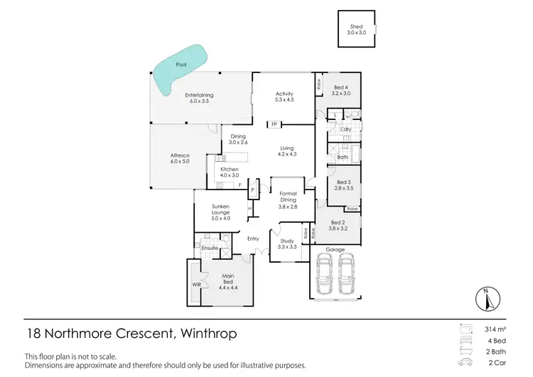 Floorplan of Homely house listing, 18 Northmore Crescent, Winthrop WA 6150