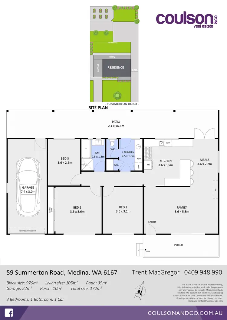 Floorplan of Homely house listing, 59 Summerton Road, Medina WA 6167