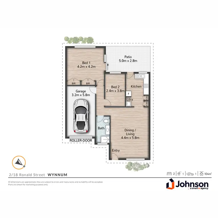 Floorplan of Homely unit listing, 2/18 Ronald Street, Wynnum QLD 4178