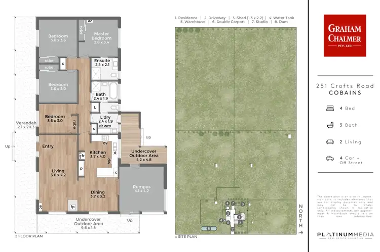 Floorplan of Homely rural property listing, 251 Crofts Road, Clydebank VIC 3851