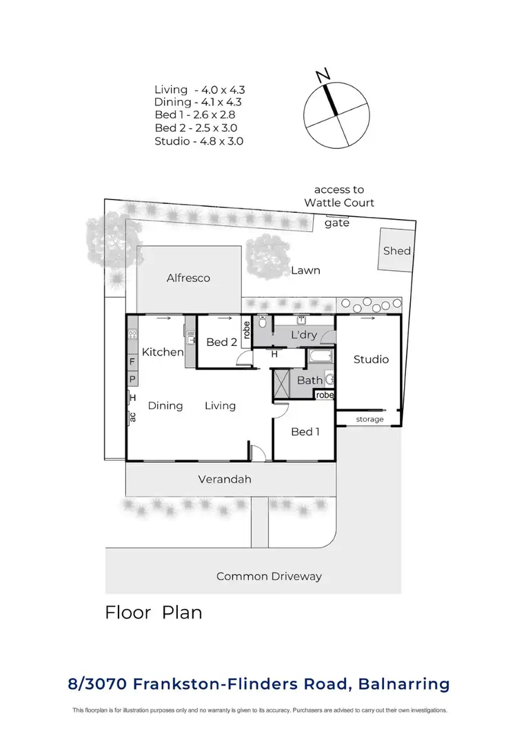 Floorplan of Homely unit listing, 8/3070 Frankston Flinders Road, Balnarring VIC 3926