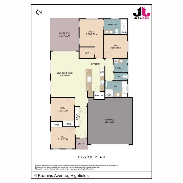 Floorplan of Homely house listing, 6 Krumins Avenue, Highfields QLD 4352