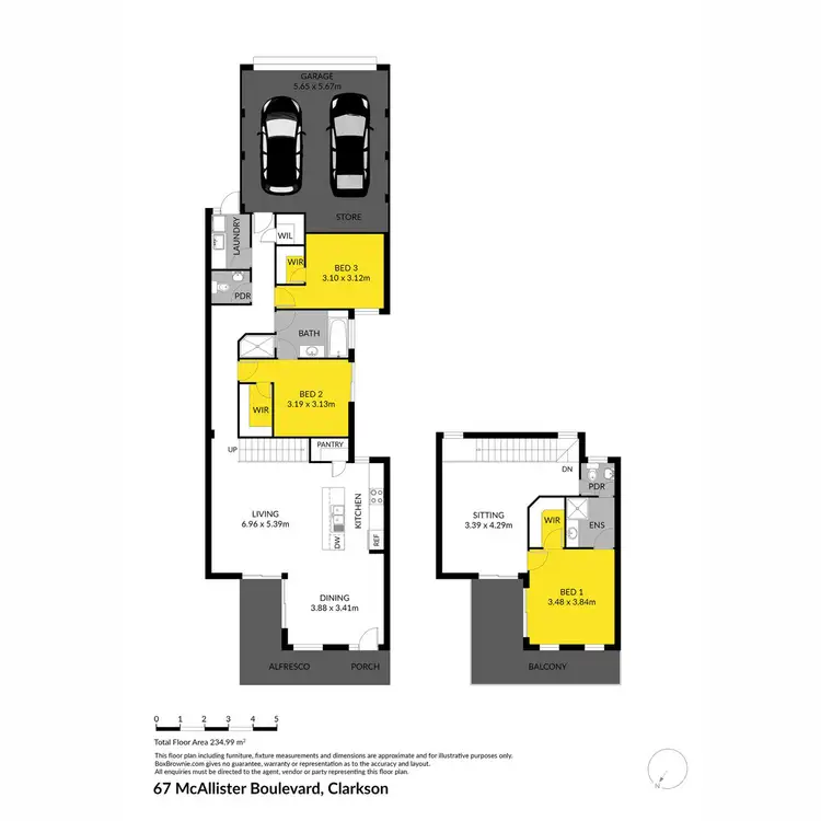 Floorplan of Homely house listing, 67 McAllister Boulevard, Clarkson WA 6030