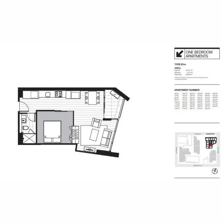 Floorplan of Homely apartment listing, 4501/33 Rose Lane, Melbourne VIC 3000