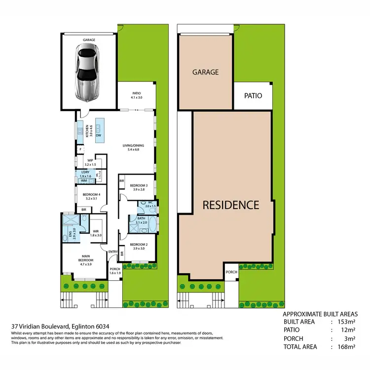 Floorplan of Homely house listing, 37 Viridian Boulevard, Eglinton WA 6034