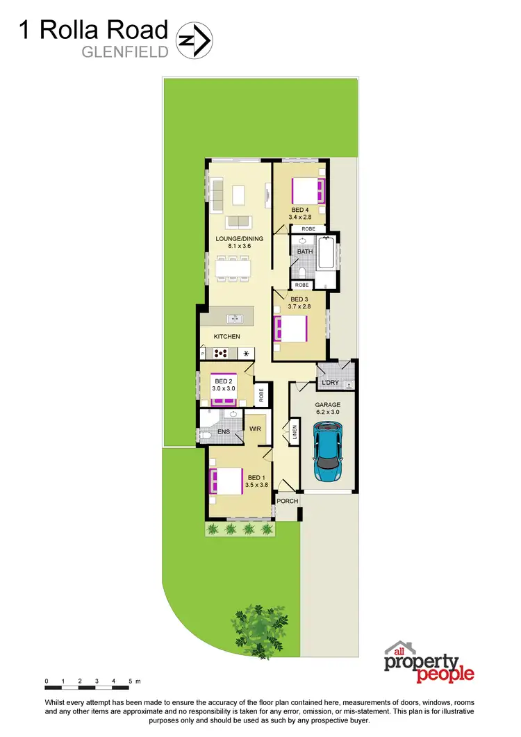 Floorplan of Homely house listing, 1 Rolla Road, Glenfield NSW 2167