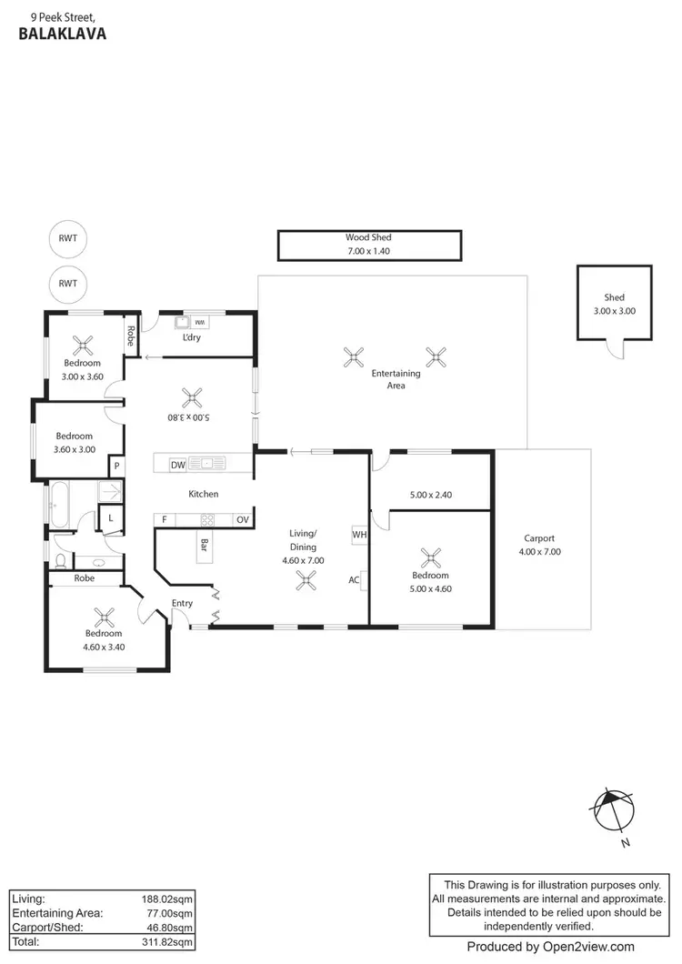 Floorplan of Homely house listing, 9 Peek Street, Balaklava SA 5461