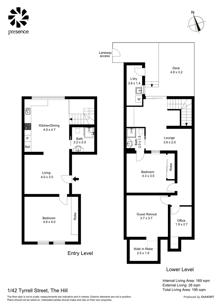 Floorplan of Homely unit listing, 1/42 Tyrrell Street, The Hill NSW 2300