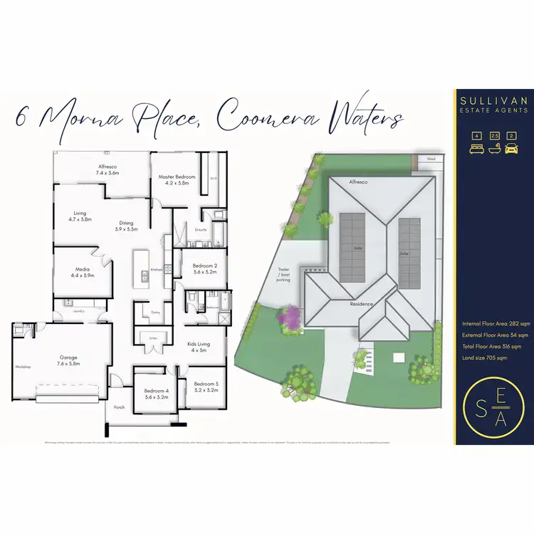 Floorplan of Homely house listing, 6 Morna Place, Coomera Waters QLD 4209