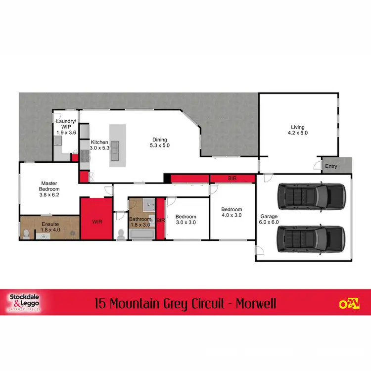 Floorplan of Homely house listing, 15 Mountain Grey Circuit, Morwell VIC 3840