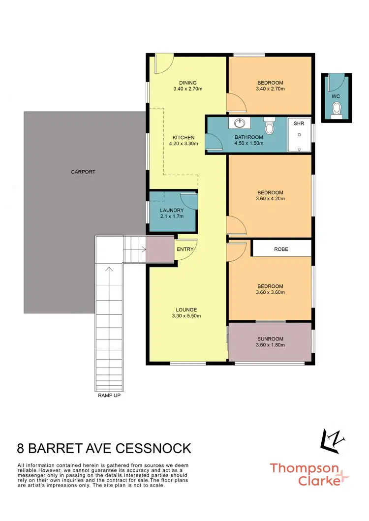 Floorplan of Homely house listing, 8 Barrett Avenue, Cessnock NSW 2325
