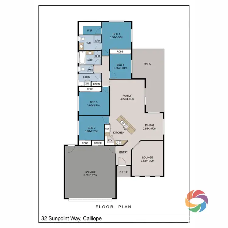 Floorplan of Homely house listing, 32 Sunpoint Way, Calliope QLD 4680
