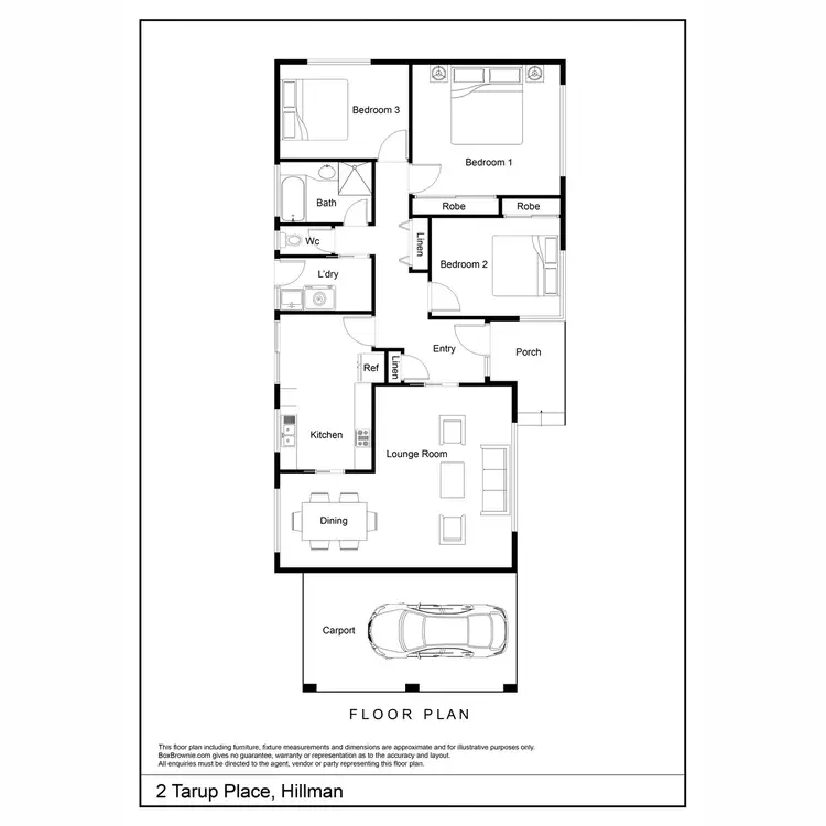 Floorplan of Homely house listing, 2 Tarup Place, Hillman WA 6168