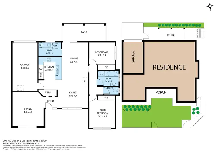 Floorplan of Homely villa listing, 1/3 Bogong Crescent, Tatton NSW 2650