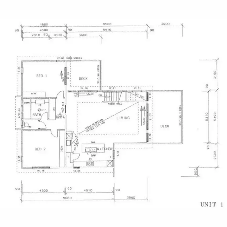 Floorplan of Homely apartment listing, 1 & 2/26 Hazards View Drive, Coles Bay TAS 7215