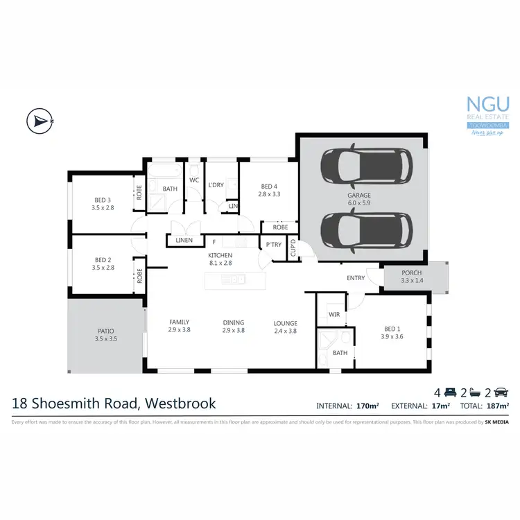 Floorplan of Homely house listing, 18 Shoesmith Road, Westbrook QLD 4350
