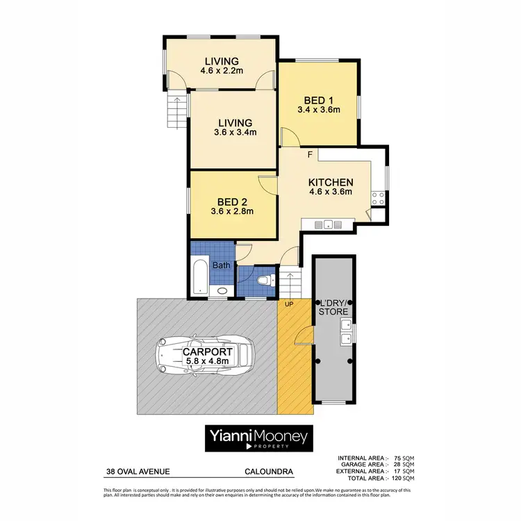 Floorplan of Homely house listing, 38 Oval Avenue, Caloundra QLD 4551