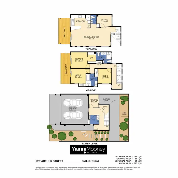 Floorplan of Homely townhouse listing, 5/37 Arthur Street, Caloundra QLD 4551