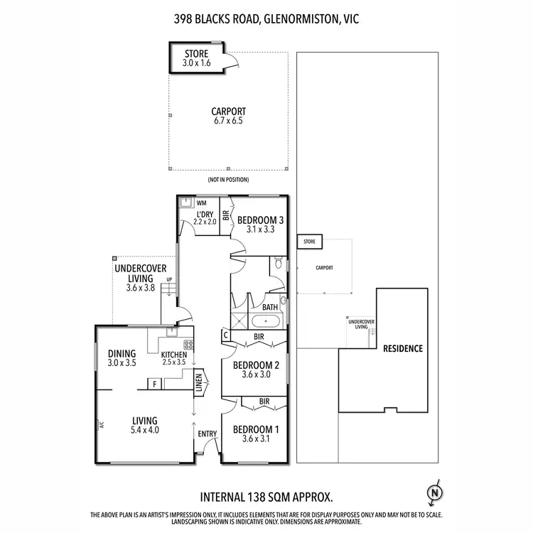 Floorplan of Homely house listing, 398 Blacks Road, Glenormiston South VIC 3265