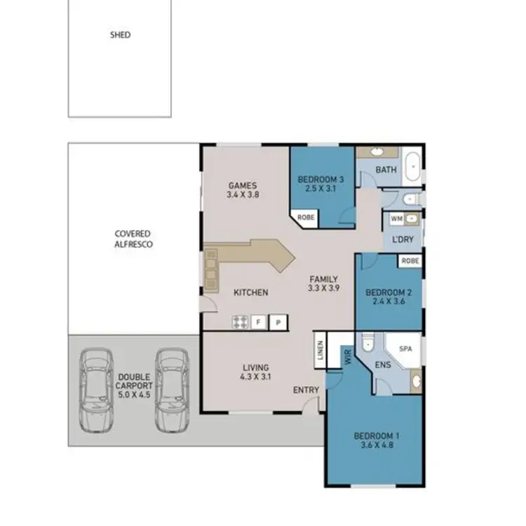 Floorplan of Homely house listing, 2 Shortridge Way., Quinns Rocks WA 6030
