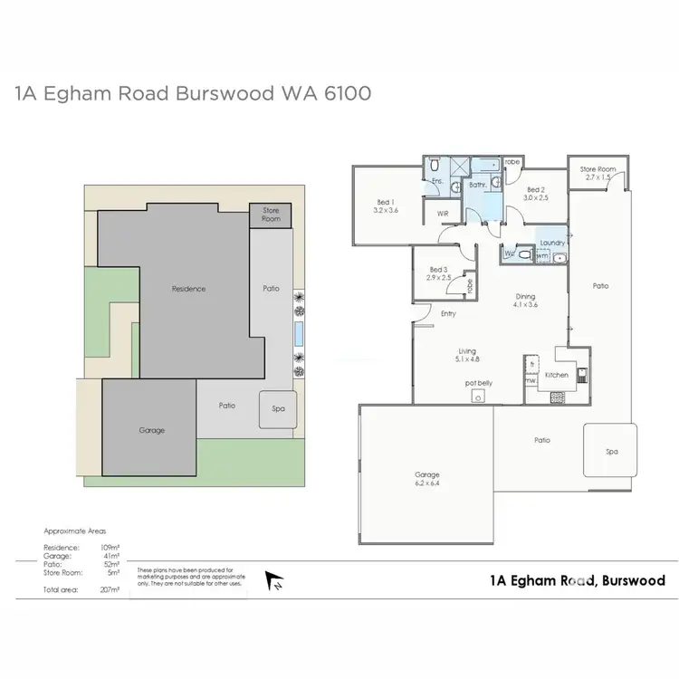 Floorplan of Homely house listing, 1A Egham Road, Burswood WA 6100