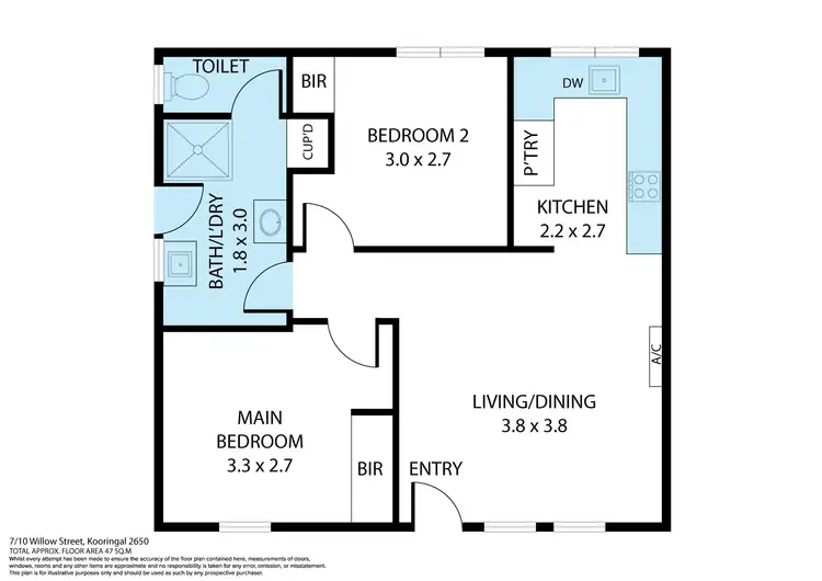 Floorplan of Homely unit listing, 7/8-10 Willow Street, Kooringal NSW 2650