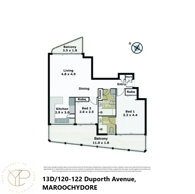 Floorplan of Homely apartment listing, 13D/120-122 Duporth Avenue, Maroochydore QLD 4558