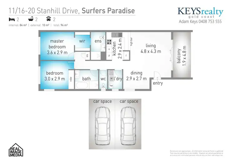 Floorplan of Homely apartment listing, 11/16 Stanhill Drive, Chevron Island QLD 4217