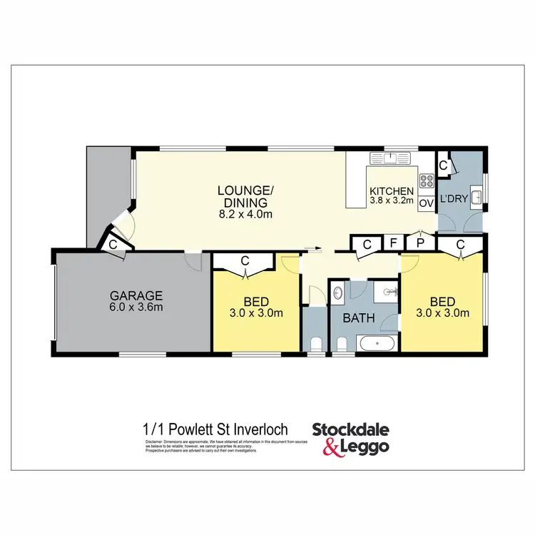 Floorplan of Homely unit listing, 1/1 Powlett Street, Inverloch VIC 3996