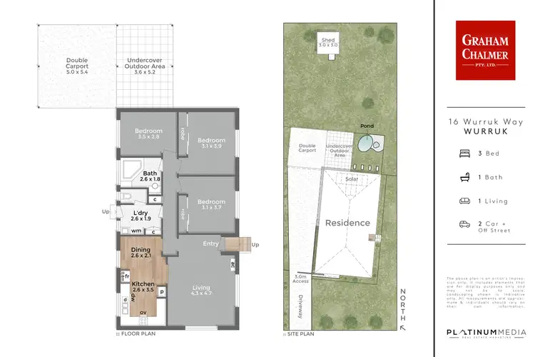 Floorplan of Homely house listing, 16 Wurruk Way, Wurruk VIC 3850