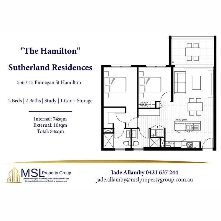 Floorplan of Homely apartment listing, 556/15 Finnegan Street, Hamilton QLD 4007