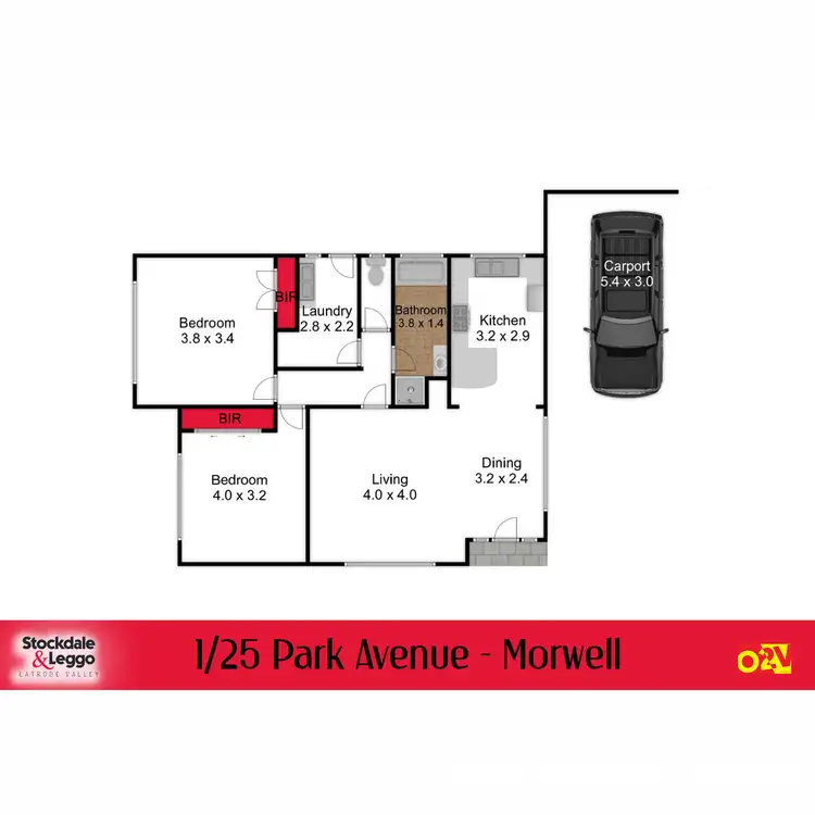 Floorplan of Homely block of units listing, 1&2/25 Park Avenue, Morwell VIC 3840