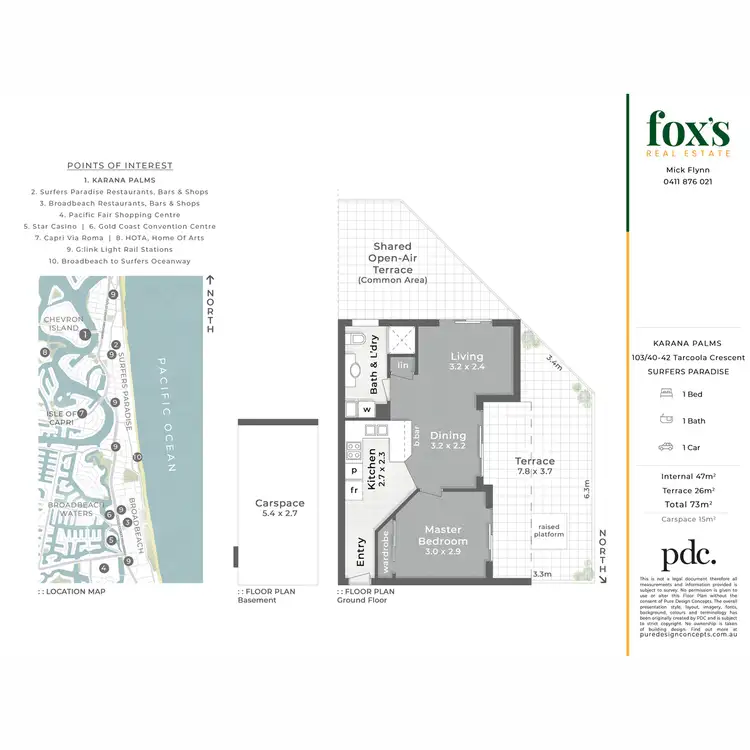 Floorplan of Homely unit listing, 3/40-42 Tarcoola Crescent, Surfers Paradise QLD 4217