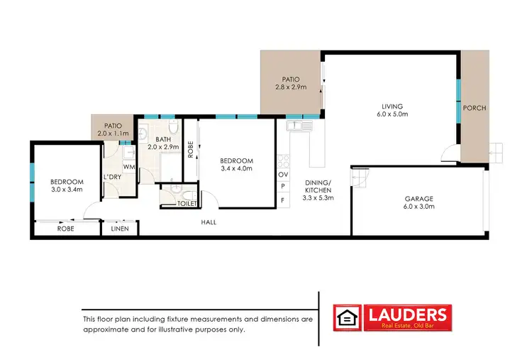 Floorplan of Homely semi-detached listing, 2/27 Carrabeen Drive, Old Bar NSW 2430