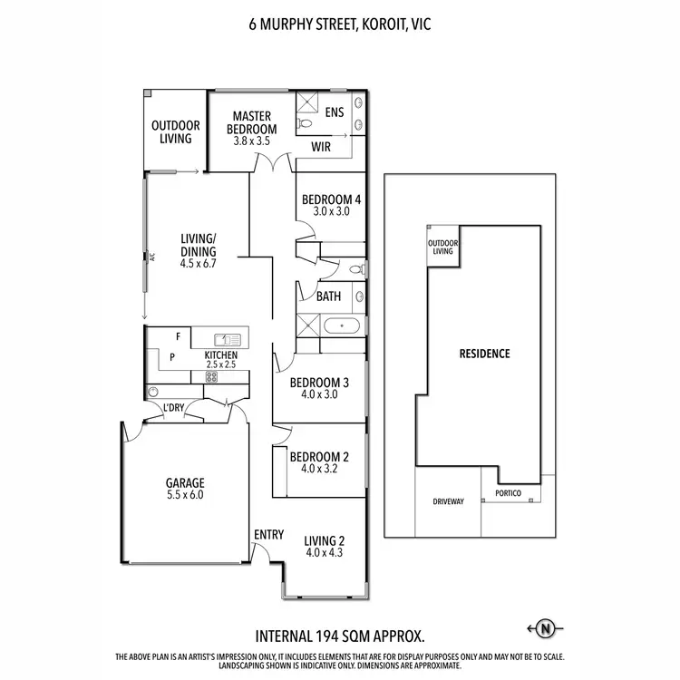 Floorplan of Homely house listing, 6 Murphy Street, Koroit VIC 3282